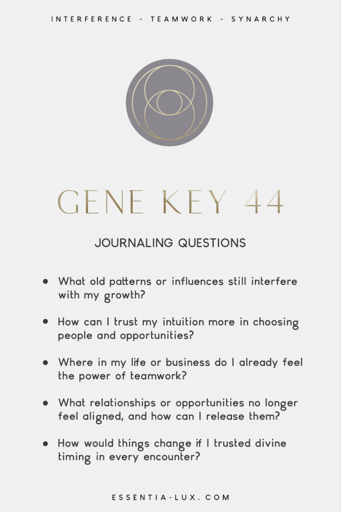 Human Design Gate 44 | Human Design Gate of Alertness | Gene Key 44 ...
