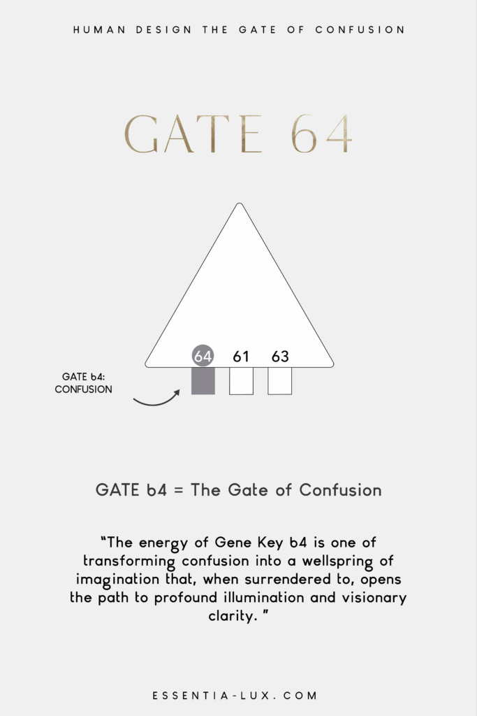 Gate 63 Human Design Gate 64 | Gene Key 64 | Soulful Business and Web Design
